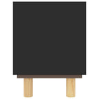 Meuble TV en Bois et Rotin Noir - 80 cm-Mon Meuble TV-Marron-1-5