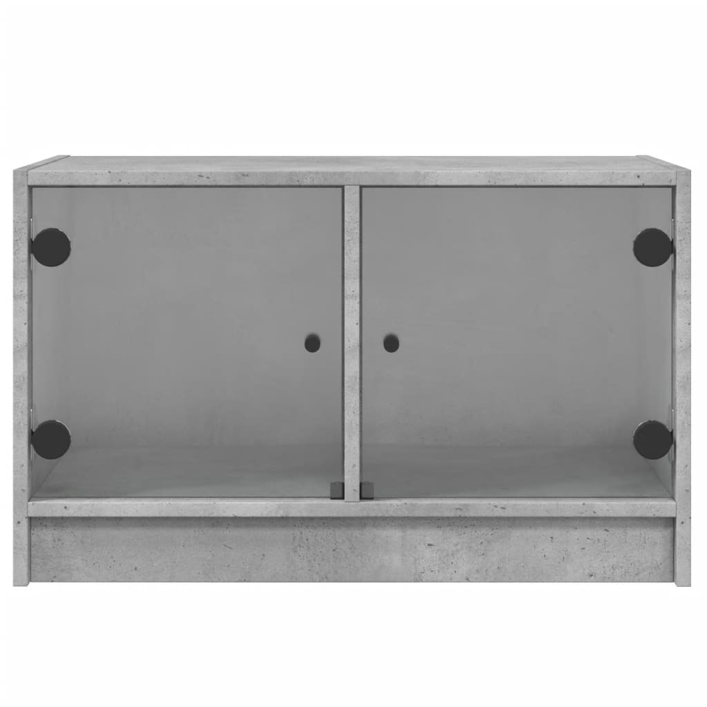 Meuble TV en Bois et Verre Moderne - 68 cm-Mon Meuble TV-Chêne fumé-1-6