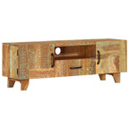 Meuble TV en Bois Fait Maison Sculpté - 120 cm-Mon Meuble TV-10