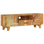 Meuble TV en Bois Fait Maison Sculpté - 120 cm-Mon Meuble TV-11