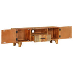 Meuble TV en Bois Fait Maison Sculpté - 120 cm-Mon Meuble TV-4