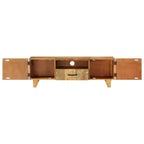 Meuble TV en Bois Fait Maison Sculpté - 120 cm-Mon Meuble TV-5
