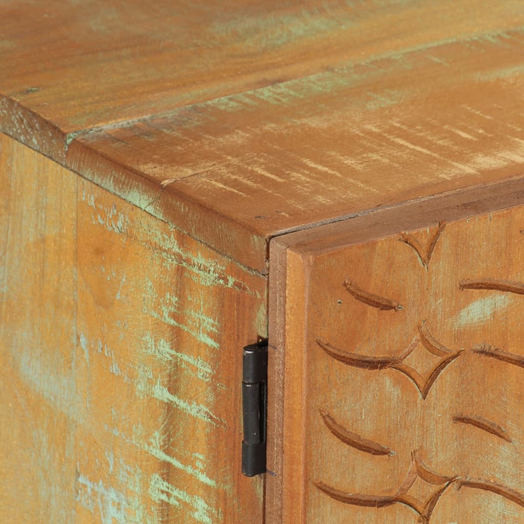 Meuble TV en Bois Fait Maison Sculpté - 120 cm-Mon Meuble TV-6