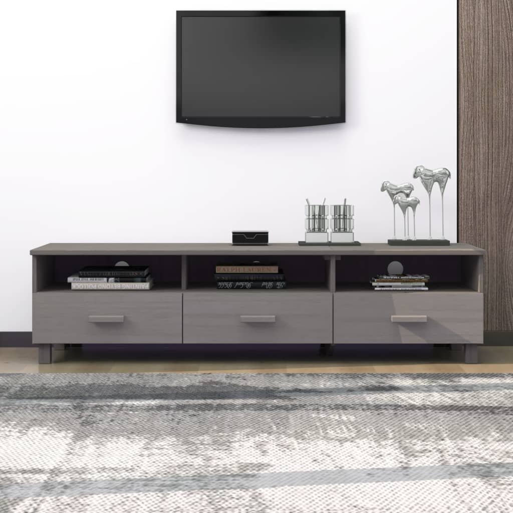 Meuble TV en Bois Gris Anthracite - 158 cm-Mon Meuble TV-Gris clair-12