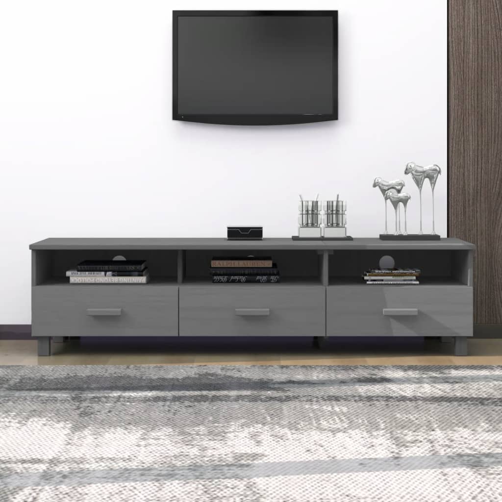 Meuble TV en Bois Gris Anthracite - 158 cm-Mon Meuble TV-Gris foncé-2