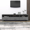 Meuble TV en Bois Gris Anthracite - 158 cm-Mon Meuble TV-Gris foncé-2