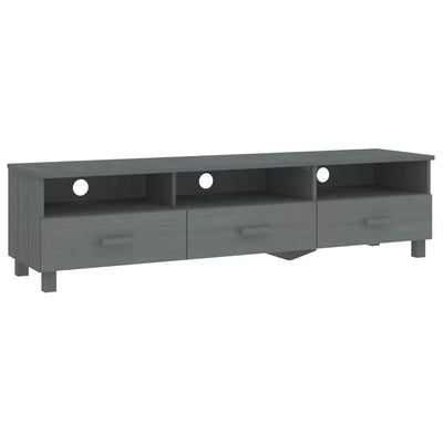 Meuble TV en Bois Gris Anthracite - 158 cm