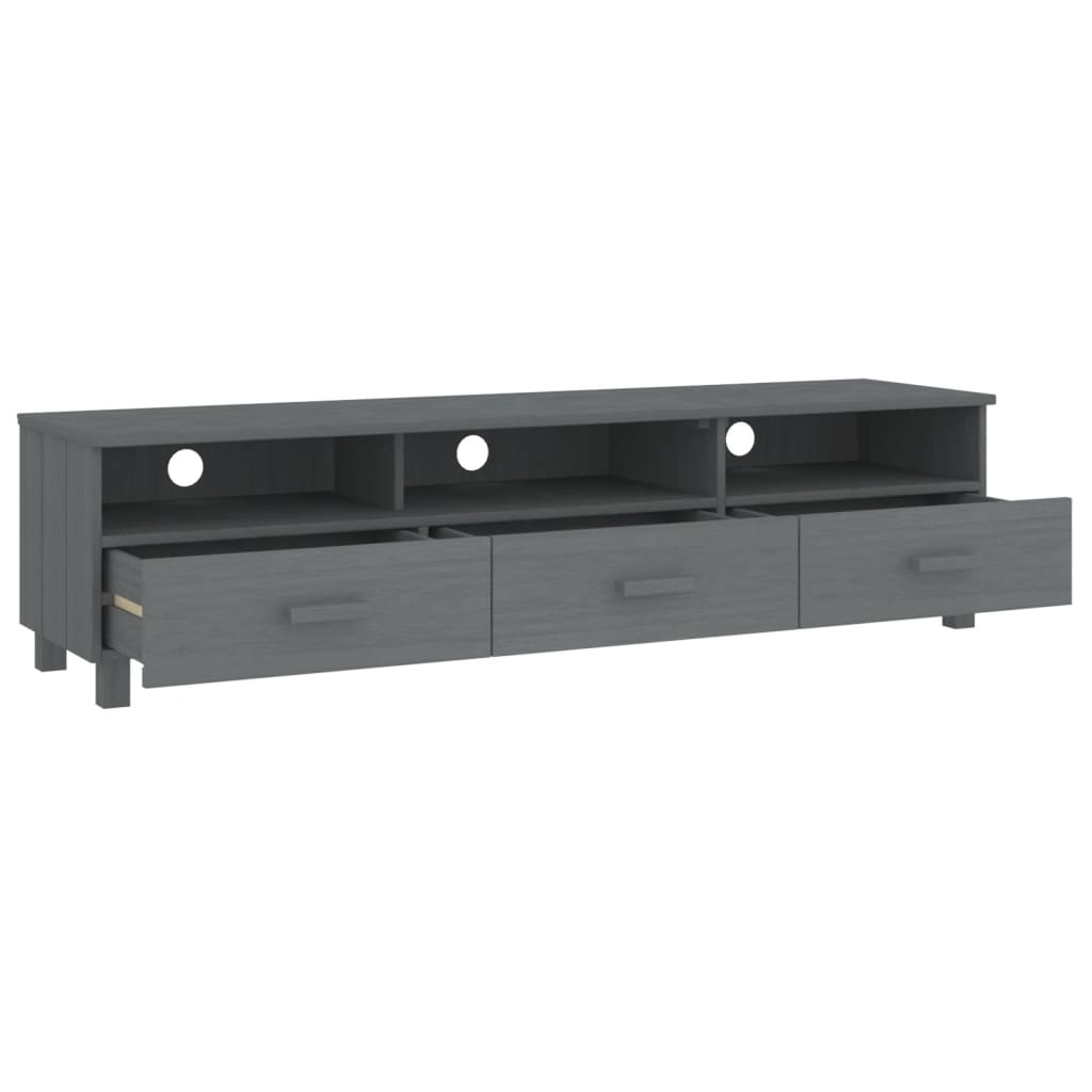 Meuble TV en Bois Gris Anthracite - 158 cm-Mon Meuble TV-Gris foncé-5