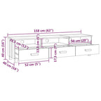 Meuble TV en Bois Gris Anthracite - 158 cm-Mon Meuble TV-Gris foncé-8