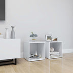Meuble TV en Bois Gris Clair - 4 Pièces-Mon Meuble TV-Blanc-2-18