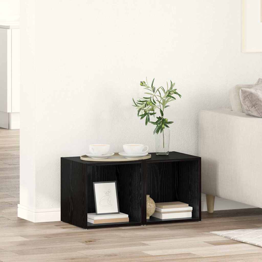 Meuble TV en Bois Gris Clair - 4 Pièces-Mon Meuble TV-Chêne noir-2-13