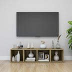Meuble TV en Bois Gris Clair - 4 Pièces-Mon Meuble TV-Chêne sonoma-4-24