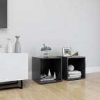 Meuble TV en Bois Gris Clair - 4 Pièces-Mon Meuble TV-Gris-2-19