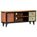 Meuble TV en Bois Massif Ancien et Métal - 120 cm-Mon Meuble TV-1
