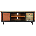 Meuble TV en Bois Massif Ancien et Métal - 120 cm-Mon Meuble TV-2