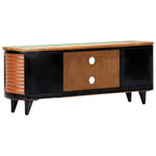 Meuble TV en Bois Massif Ancien et Métal - 120 cm-Mon Meuble TV-3