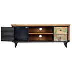 Meuble TV en Bois Massif Ancien et Métal - 120 cm-Mon Meuble TV-4