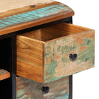 Meuble TV en Bois Massif Ancien et Métal - 120 cm-Mon Meuble TV-5