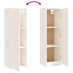 Meuble TV en Bois Massif Blanc - 8 Pièces-Mon Meuble TV-10