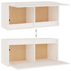 Meuble TV en Bois Massif Blanc - 8 Pièces-Mon Meuble TV-6