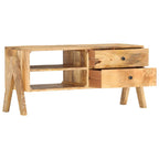 Meuble TV en Bois Massif Clair - 97 cm-Mon Meuble TV-2