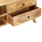 Meuble TV en Bois Massif Clair - 97 cm-Mon Meuble TV-5