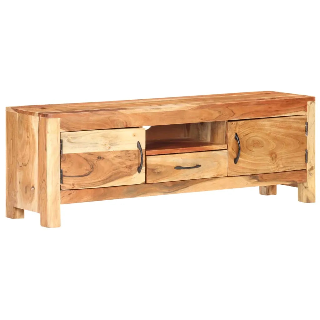 Meuble TV en Bois Massif d'Acacia - 116 cm-Mon Meuble TV-1