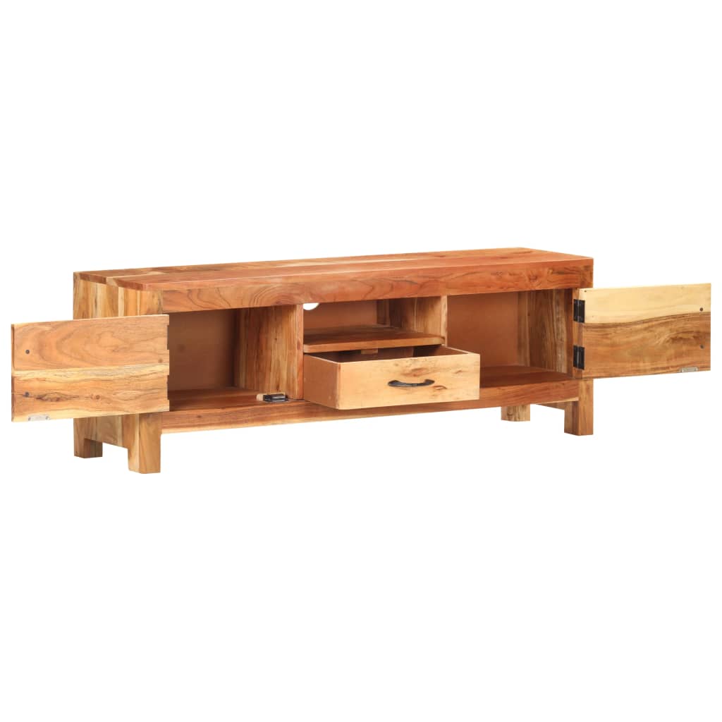 Meuble TV en Bois Massif d'Acacia - 116 cm-Mon Meuble TV-2