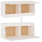 Meuble TV en Bois Massif de Pin Blanc - 4 Pièces-Mon Meuble TV-11