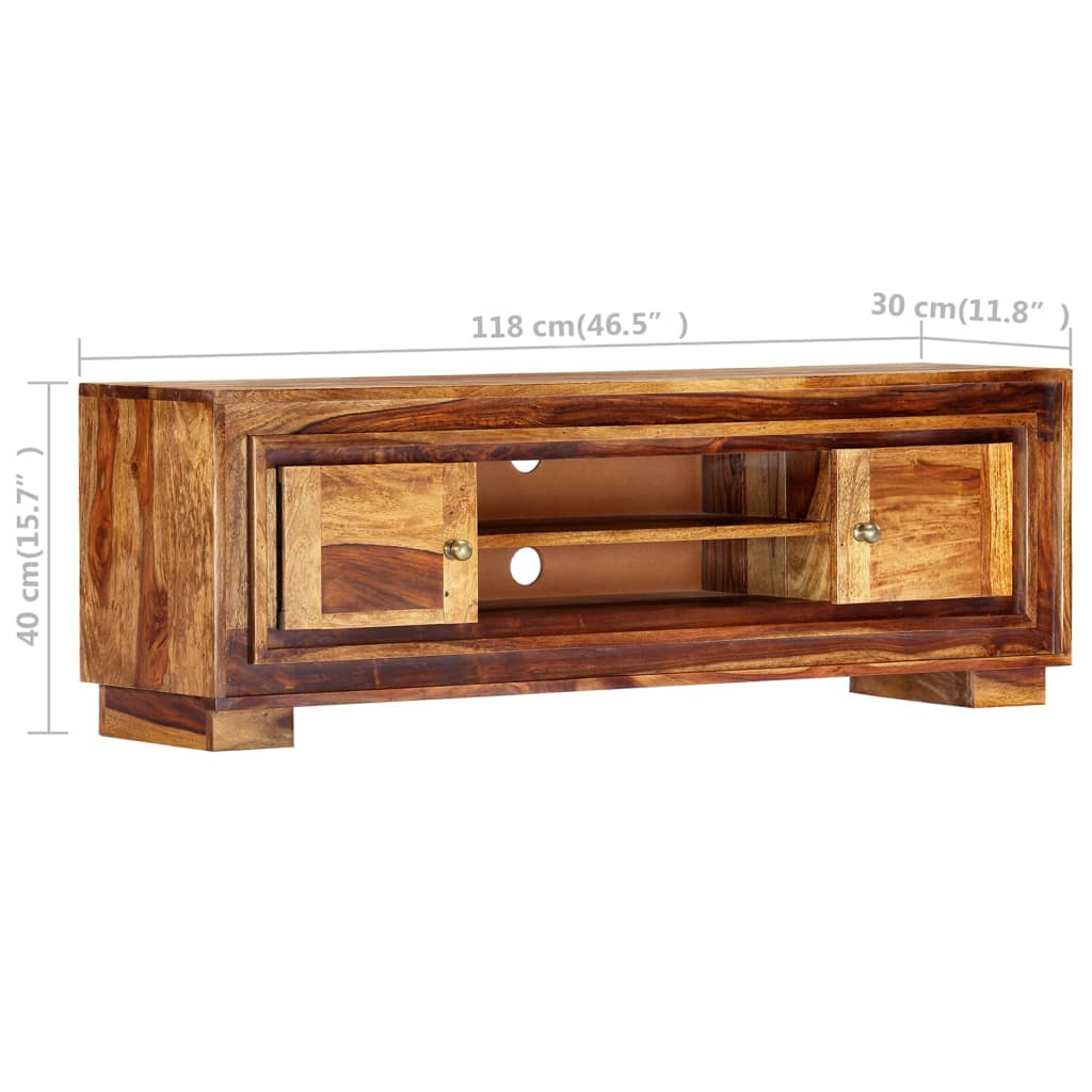 Meuble TV en Bois Massif de Sesham - 120 cm-Mon Meuble TV-9