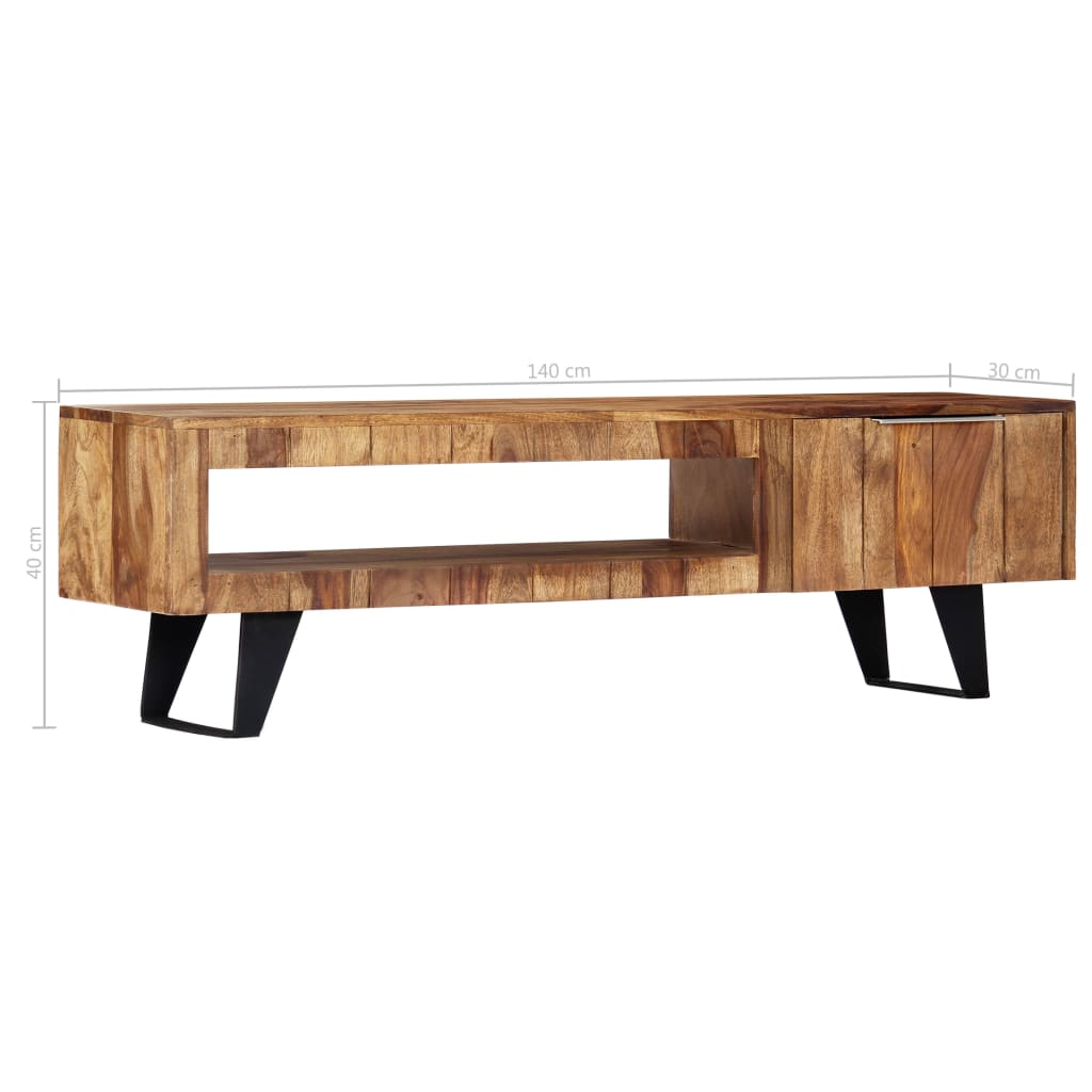 Meuble TV en Bois Massif de Sesham - 140 cm-Mon Meuble TV-8