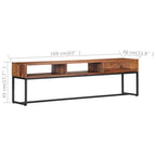 Meuble TV en Bois Massif de Sesham - 160 cm-Mon Meuble TV-8