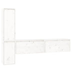 Meuble TV en Bois Massif et Blanc - 4 Pièces-Mon Meuble TV-Blanc-1