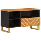 Meuble TV en Bois Massif et Métal - 80 cm-Mon Meuble TV-2