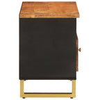 Meuble TV en Bois Massif et Métal - 80 cm-Mon Meuble TV-5