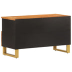 Meuble TV en Bois Massif et Métal - 80 cm-Mon Meuble TV-6