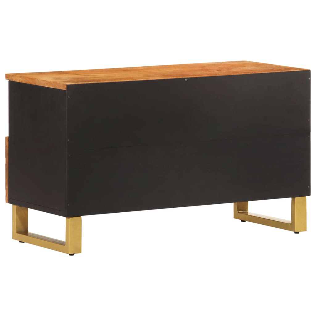 Meuble TV en Bois Massif et Métal - 80 cm-Mon Meuble TV-6