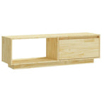 Meuble TV en Bois Massif Marron - 110 cm-Mon Meuble TV-marron miel-1-2