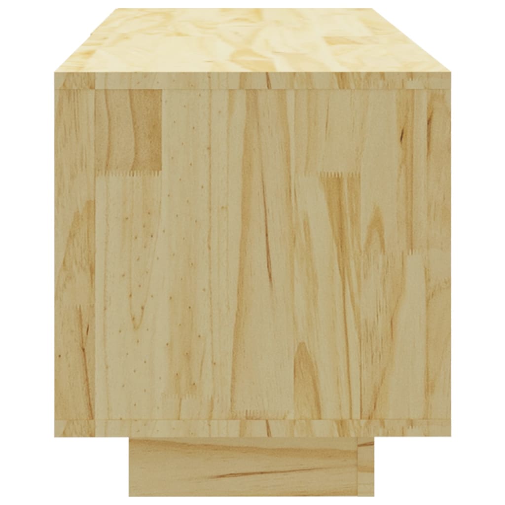 Meuble TV en Bois Massif Marron - 110 cm-Mon Meuble TV-marron miel-1-5