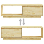 Meuble TV en Bois Massif Marron - 110 cm-Mon Meuble TV-marron miel-1-8