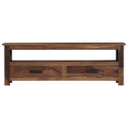 Meuble TV en Bois Massif Marron Foncé - 118 cm-Mon Meuble TV-3