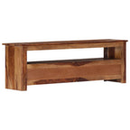 Meuble TV en Bois Massif Marron Foncé - 118 cm-Mon Meuble TV-4