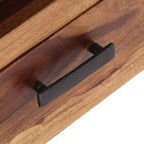 Meuble TV en Bois Massif Marron Foncé - 118 cm-Mon Meuble TV-6