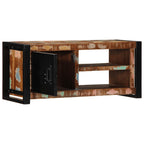 Meuble TV en Bois Massif Recyclé et Fer - 80 cm-Mon Meuble TV-Bois de récupération massif-2