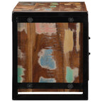 Meuble TV en Bois Massif Recyclé et Fer - 80 cm-Mon Meuble TV-Bois de récupération massif-4