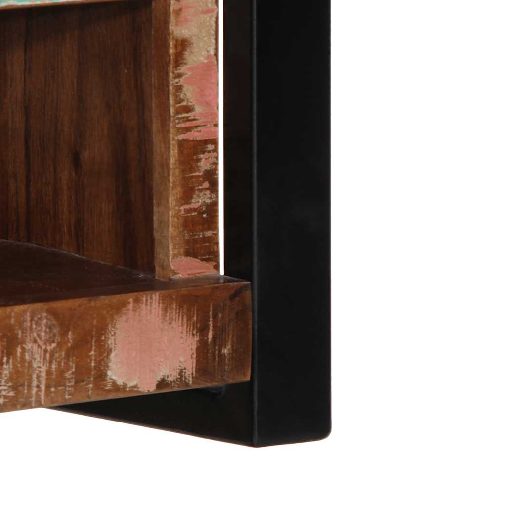 Meuble TV en Bois Massif Recyclé et Fer - 80 cm-Mon Meuble TV-Bois de récupération massif-8