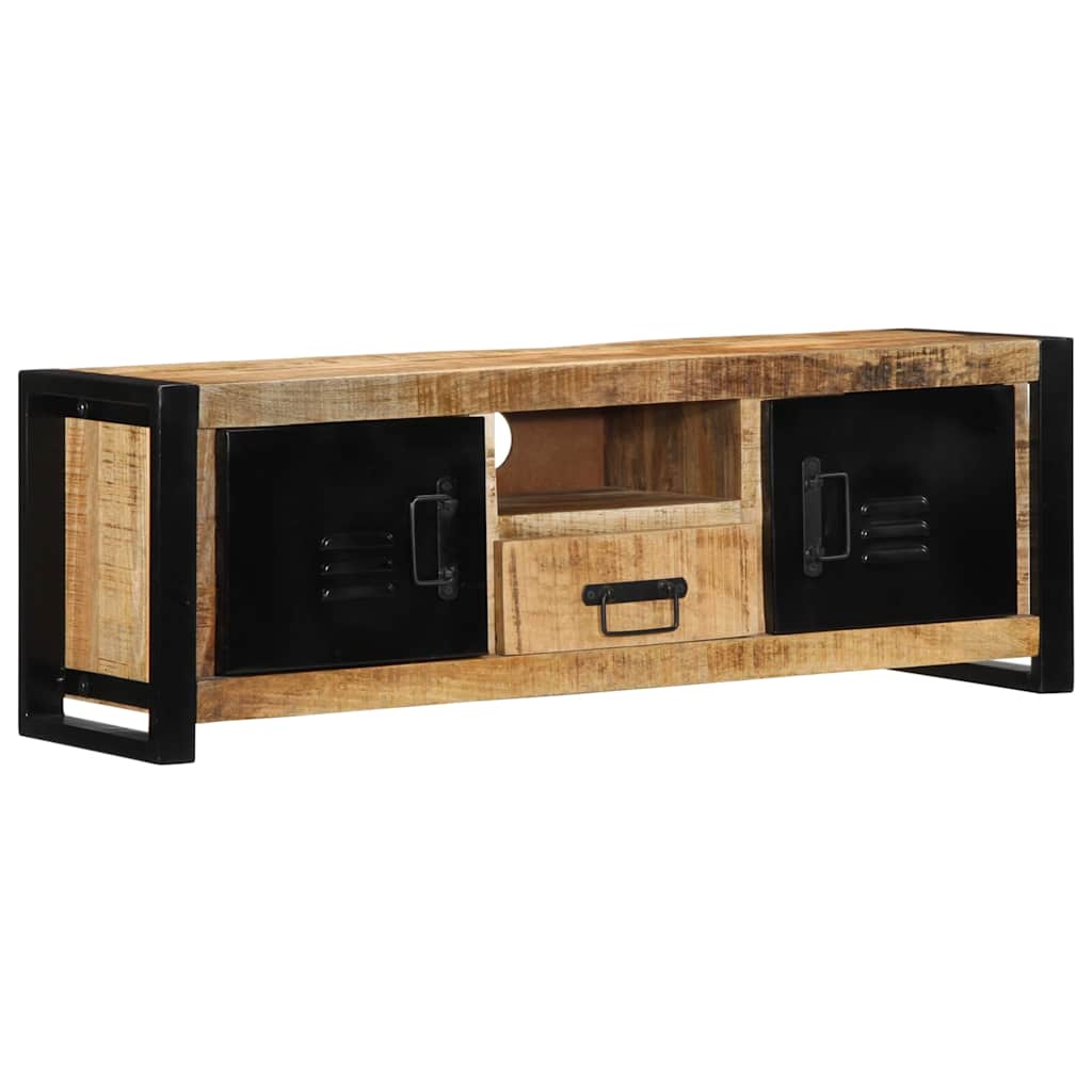 Meuble TV en Bois Massif Seconde Main - 100 cm-Mon Meuble TV-Bois de manguier brut massif-13