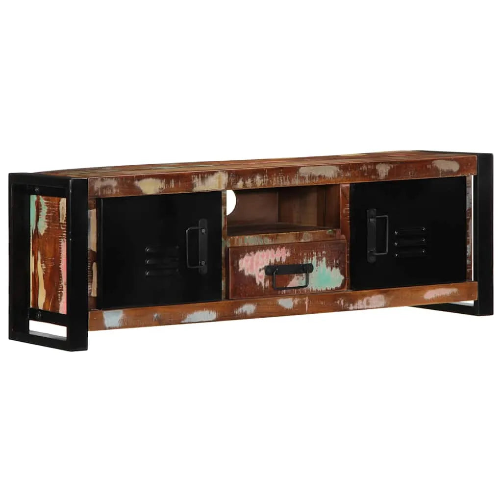 Meuble TV en Bois Massif Seconde Main - 100 cm-Mon Meuble TV-Bois de récupération massif-1