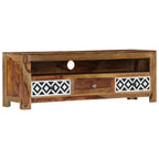 Meuble TV en Bois Naturel de Sesham - 120 cm-Mon Meuble TV-1