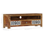 Meuble TV en Bois Naturel de Sesham - 120 cm-Mon Meuble TV-10
